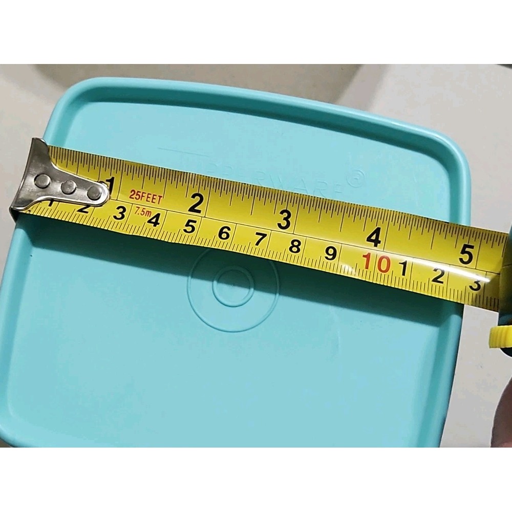 Vintage Tupperware Pastel Square Storage Containers Set of 3 Lids Made in USA - Picture 10 of 15